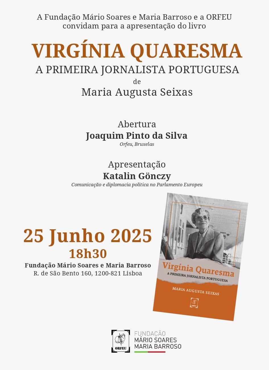 Imagem de destaque para o evento Presentation of the book ‘Virgínia Quaresma: a primeira jornalista portuguesa'