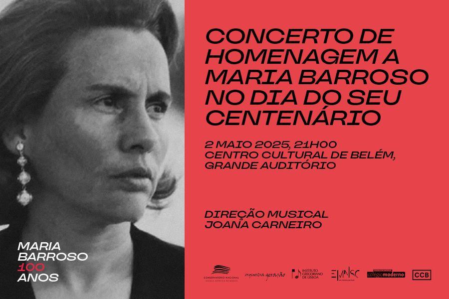 Imagem de destaque para o evento Concerto de homenagem a Maria Barroso no dia do seu Centenário