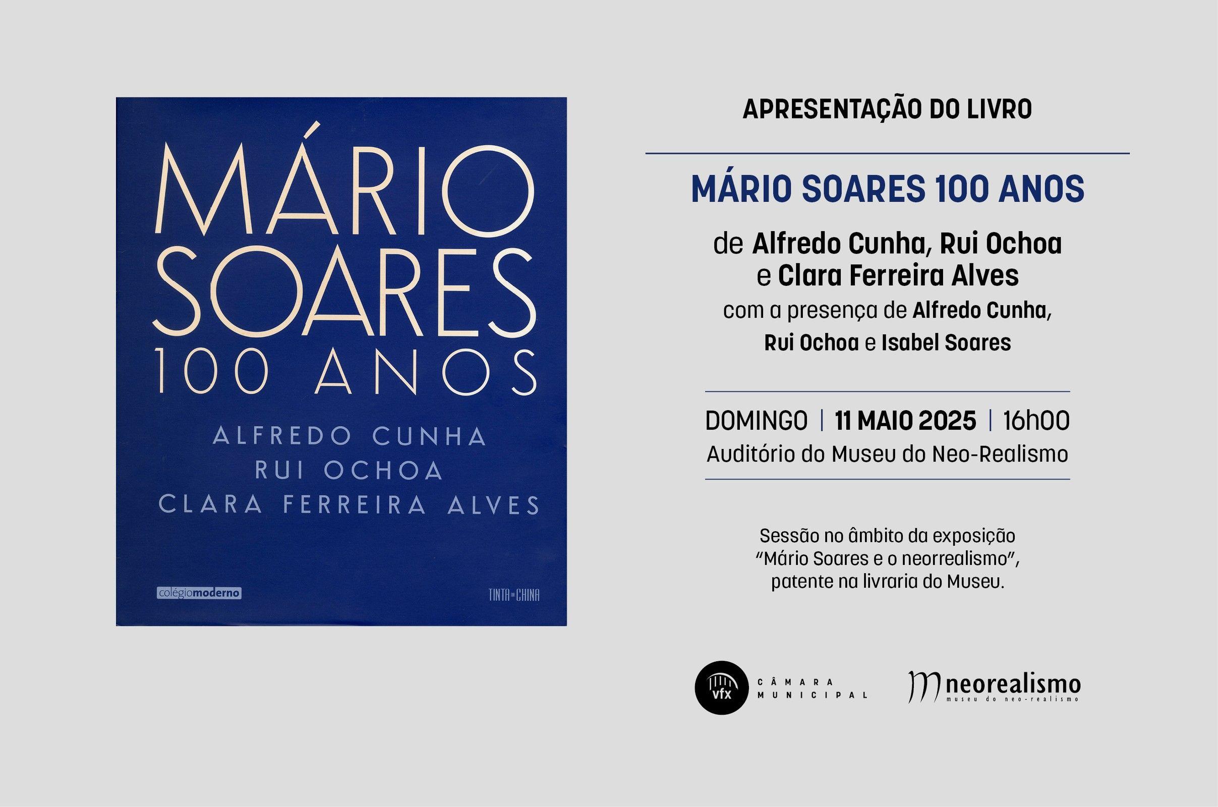 Imagem de destaque para o evento Apresentação do livro "Mário Soares 100 Anos" em Vila Franca de Xira